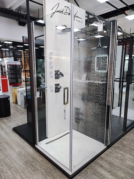 Душевая дверь распашная Jacob Delafon Contra 90 см прозрачное стекло, недорогие, стеклянные - фото 5