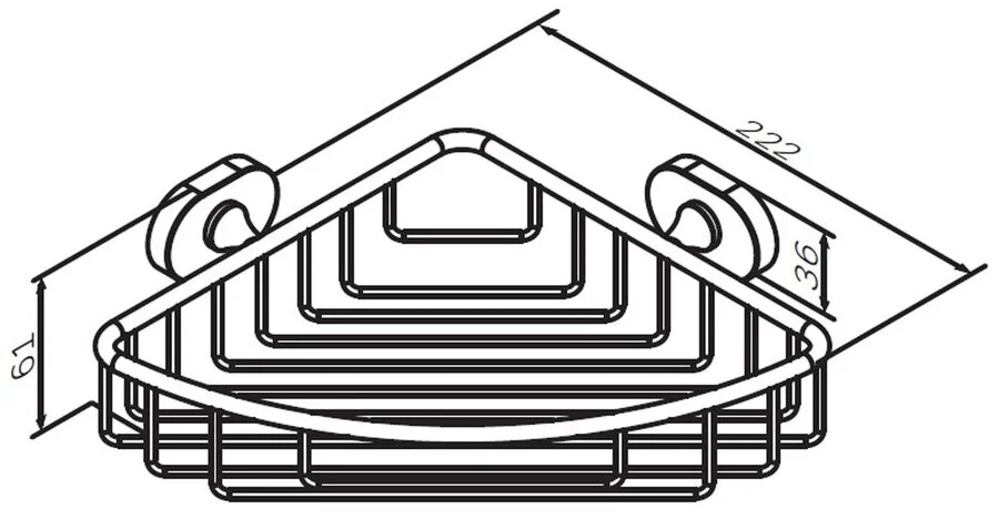 Полочка для ванной Am.Pm Sense угловая, хром - фото 2