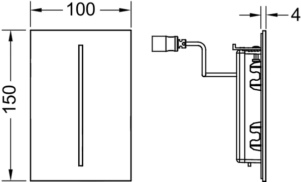 Клавиша смыва Tece TECEfilo черная - фото 3