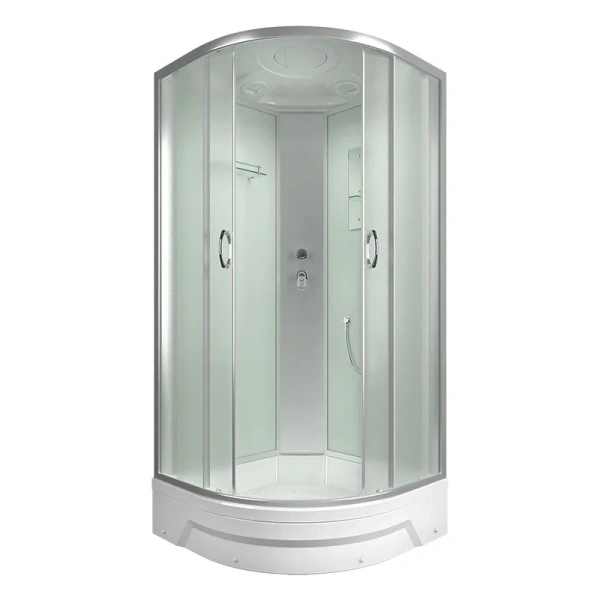 Душевая кабина Erlit Comfort ER351026-С 100х100 см со средним поддоном, с раздвижными дверьми - фото 6