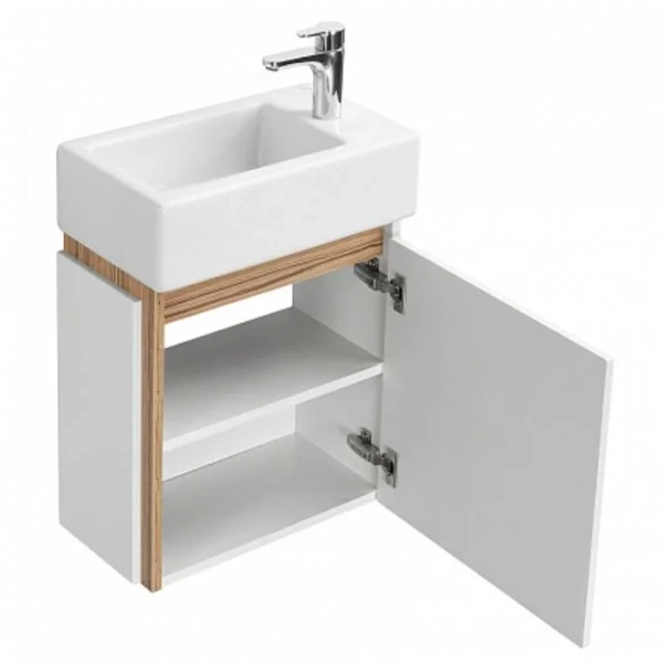 Тумба с раковиной подвесная Акватон Эклипс 45 см правая, современная, hi-tech - фото 3