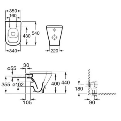 Унитаз напольный Roca The Gap с бачком - фото 3
