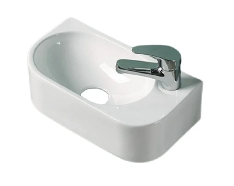 Раковина GID Suspendido N9274L 40 см левосторонняя белая - фото 1