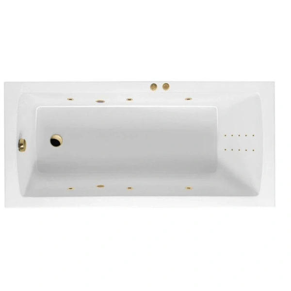 Ванна гидромассажная Excellent Aquaria Line Nano 150 x 70 см, цвет белый/золото, WAEX.AQU15.LINENANO.GL - фото 1