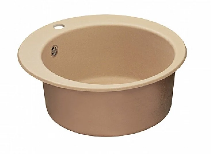 Мойка для кухни Акватон Иверия 48 см латте, округлой формы - фото 4