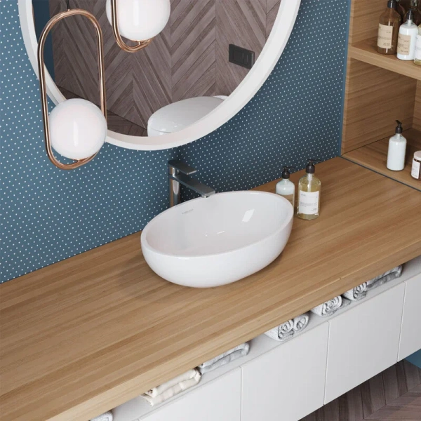 Раковина Sanita Luxe Ringo 53 см белая, в форме чаши, круглой формы - фото 5