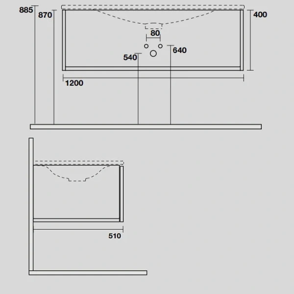 Раковина Kerasan Shape 122 см черная матовая - фото 3