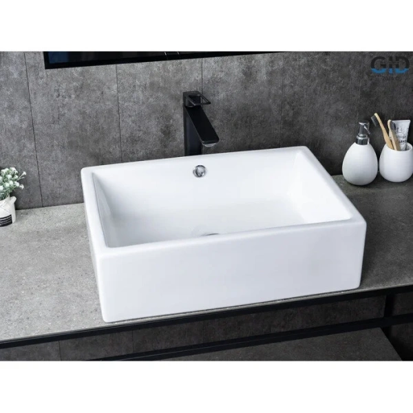 Раковина GID Geometrico N9129 51 см белая, 50 см - фото 6