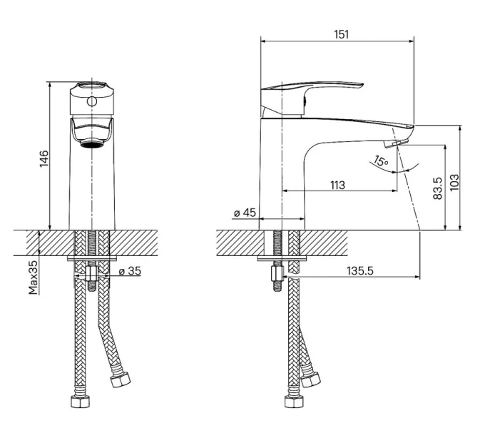 Смеситель для раковины IDDIS Ray белый матовый, для раковины - фото 2