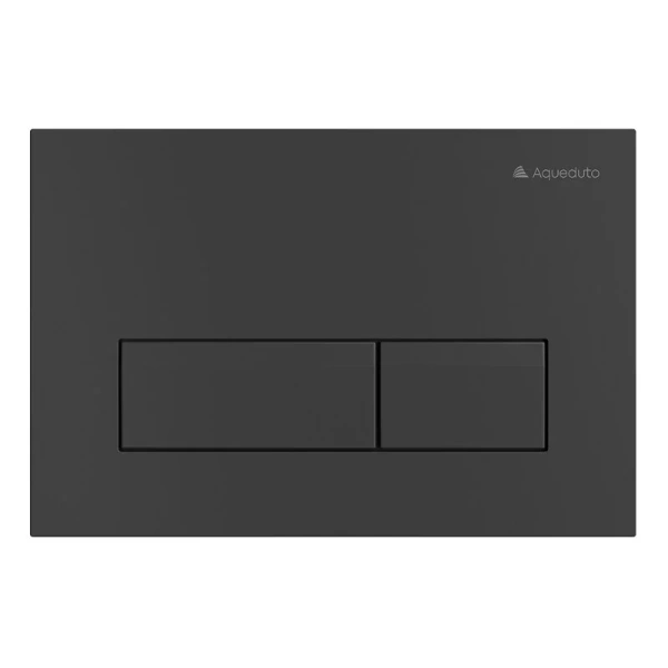 Клавиша смыва Aqueduto RETANGULO Novo черная матовая - фото 1