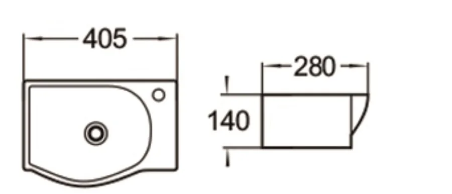 Раковина SantiLine 41 см левосторонняя - фото 2