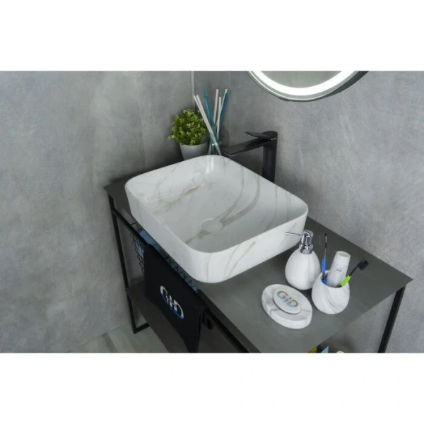 Раковина GID Geometrico Mnc190 50 см под камень - фото 4