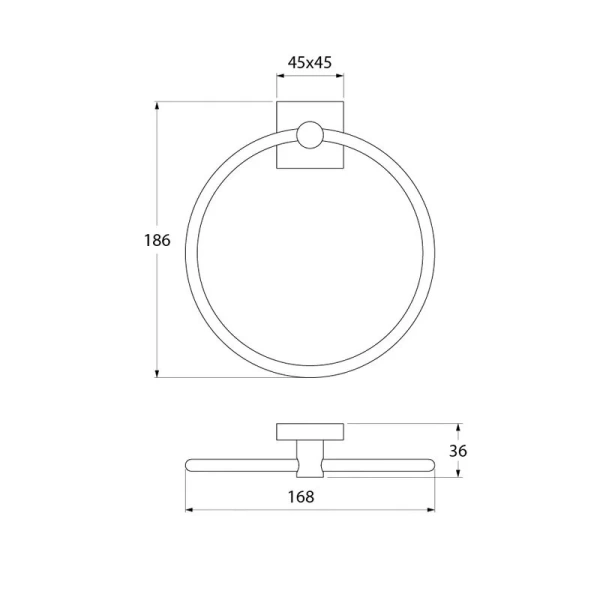 Полотенцедержатель IDDIS Edifice кольцо - фото 2