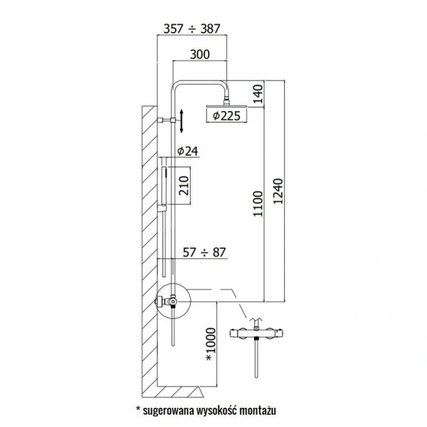 Душевая стойка Paffoni Birillo Fix ZCOL684LIQ с термостатом - фото 2
