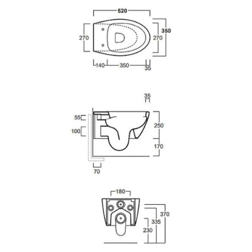 Унитаз подвесной Simas Lft Spazio LFT 18 безободковый - фото 3