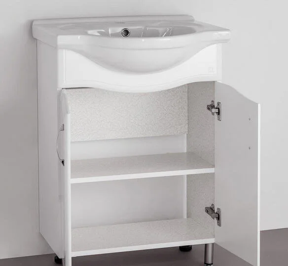 Тумба с раковиной напольная Style Line Эко Волна ЛС-00000100 60 см с дверцами - фото 4