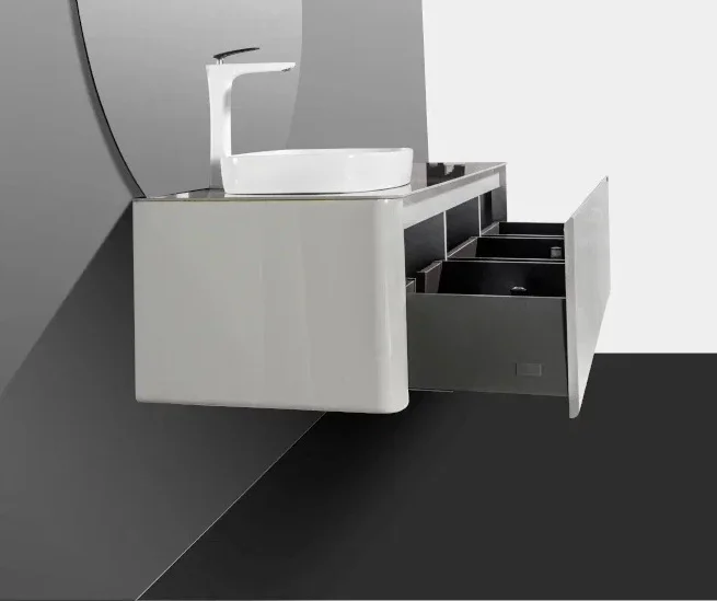 Тумба с раковиной подвесная Black&White Universe 915160 160 см серая - фото 3