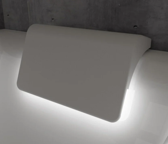 Акриловая ванна Riho Still Shower Fall B103014005, 180 x 80 см, подголовник с LED-подсветкой справа, наполнение через перелив, цвет белый, белые - фото 8