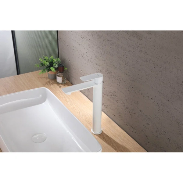 Смеситель для раковины Abber Weiss Insel белый матовый, современные, hi-tech - фото 3