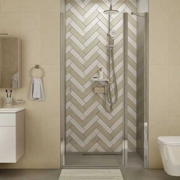 Душевая дверь в нишу IDDIS Ray 110 см стекло прозрачное, распашные - фото 6