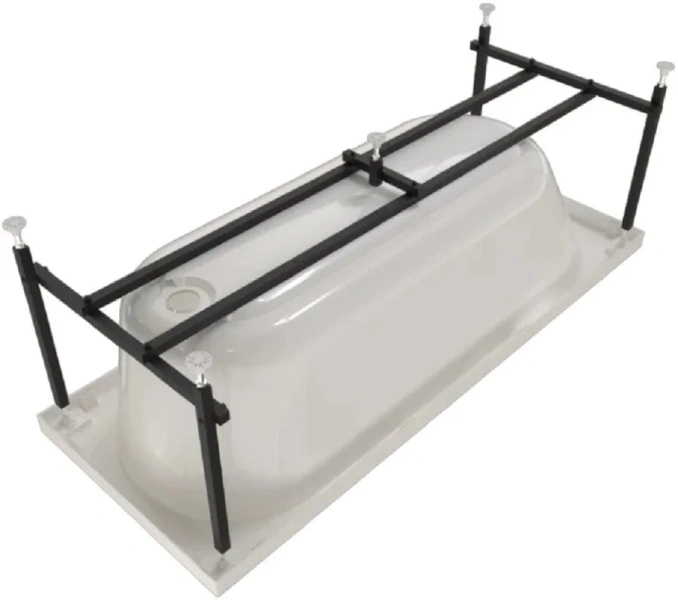 Акриловая ванна Радомир Виктория лайт 2-89-2-0-1-257Р, 150 x 70 см, фронтальный экран, каркас разборный, сифон, слив-перелив автомат в комплекте, белая, приставные, встраиваемые - фото 7