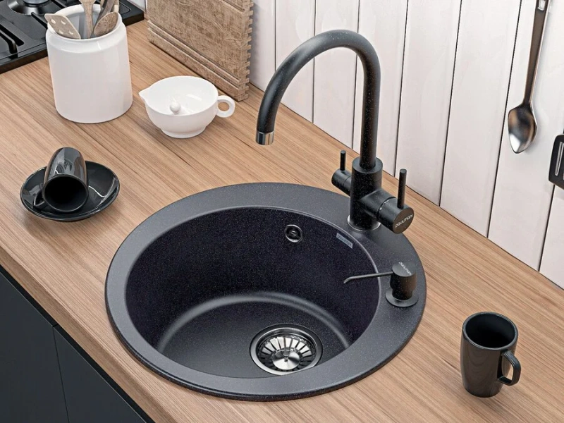 Смеситель для кухни Paulmark Essen черный, современные, hi-tech - фото 3