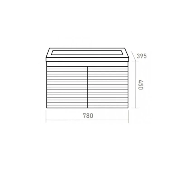 Тумба под раковину подвесная Brevita Catania 80 см белая - фото 2