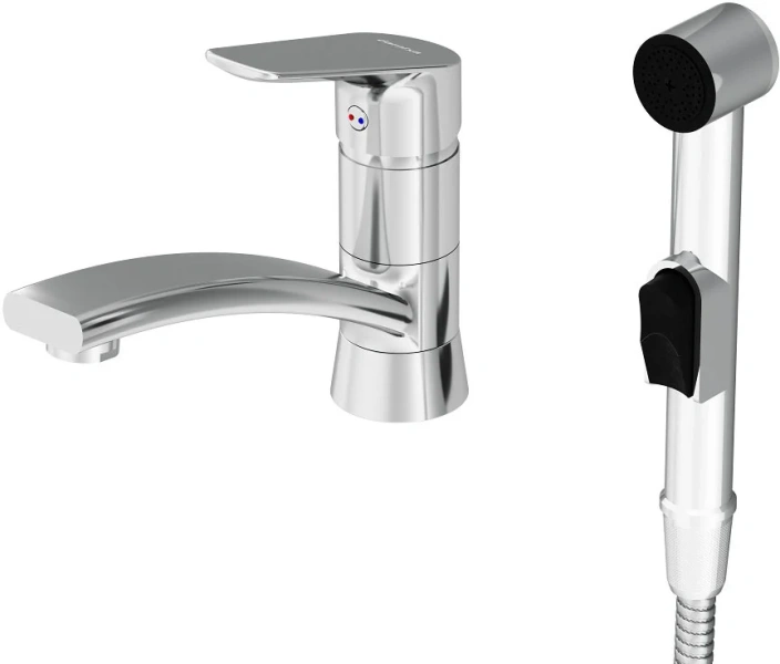 Смеситель с гигиеническим душем Damixa Origin Bit с поворотным изливом - фото 3