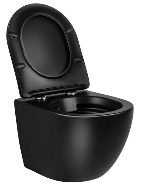 Унитаз подвесной Vincea Globo черный матовый, современные, hi-tech, круглые - фото 5