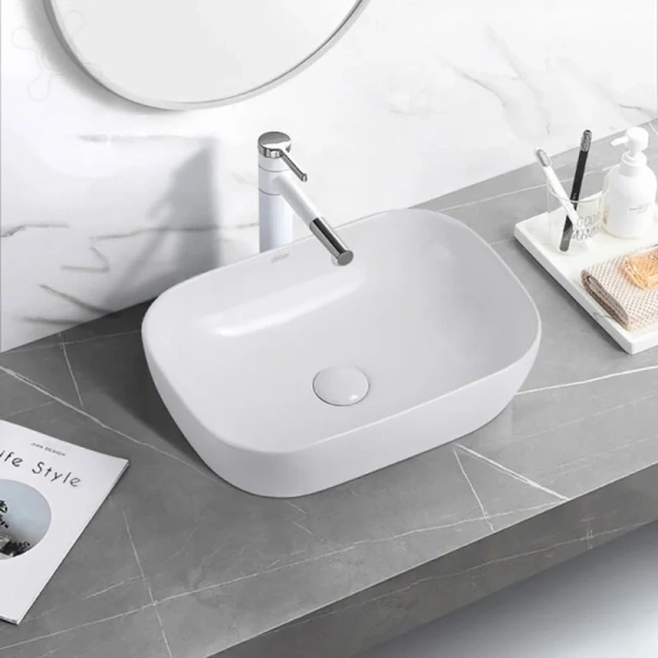 Раковина Abber Rechteck AC2200 46 см прямоугольная - фото 3