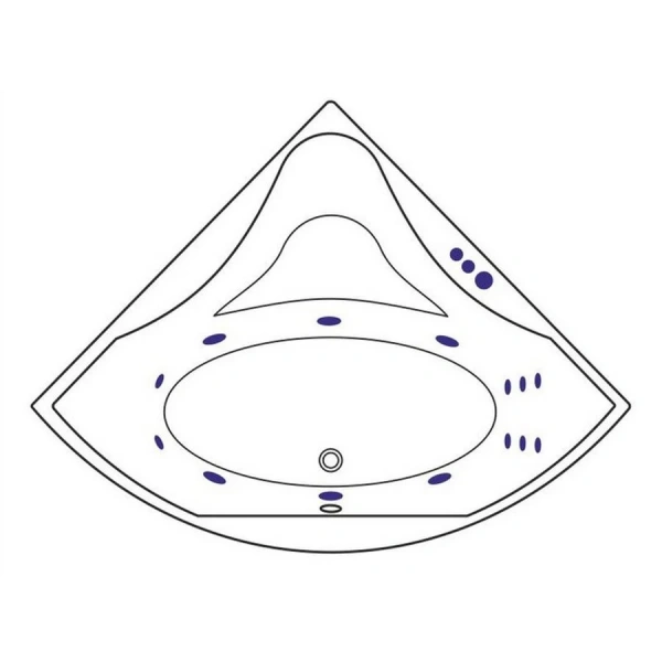 Ванна гидромассажная Excellent Glamour Smart 150 x 150 см, белый/золото, WAEX.GLA15.SMART.GL - фото 3