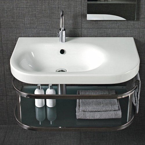 Раковина с левой чашей Hatria Daytime 85х50 см, подвесные, накладные (на столешницу) index_1 - фото 5