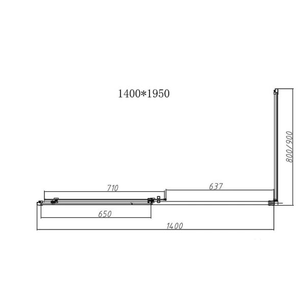 Душевой уголок Vincea Slim-N 140х90 см профиль черный стекло тонированное - фото 3