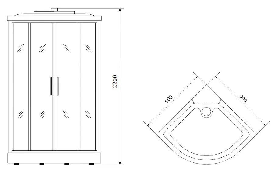 Душевая кабина Timo T-1109, угловые, с гидромассажем - фото 3