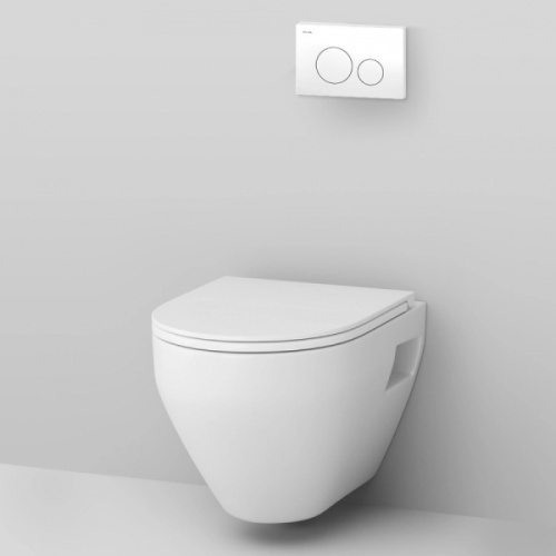 Унитаз с инсталляцией Am.Pm Spirit V2.0 с сиденьем микролифт и белой клавишей - фото 2