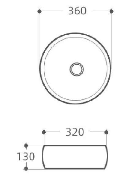 Раковина Aquanet Round 36 см белая - фото 2