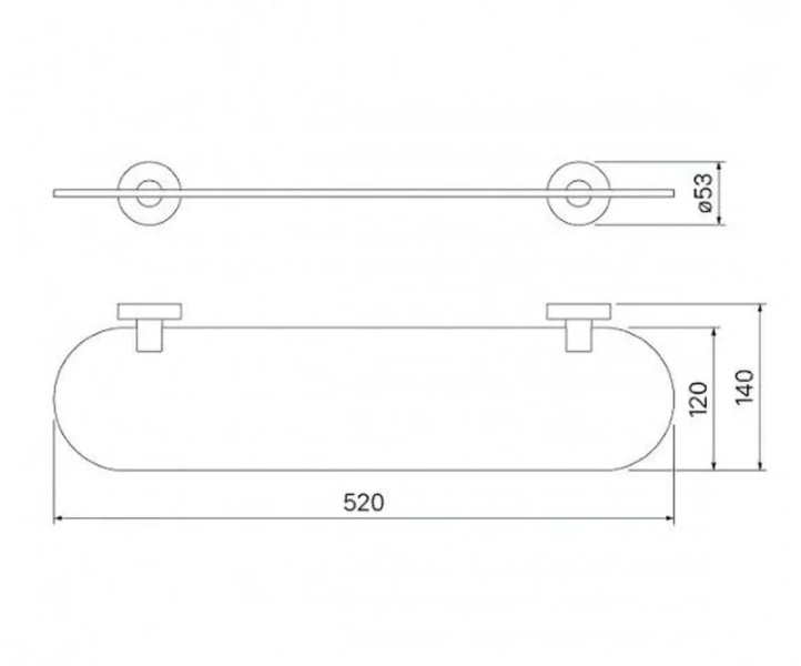 Полочка для ванной IDDIS Sena матовое стекло - фото 2