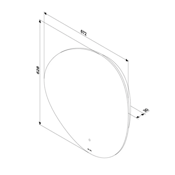 Зеркало с подсветкой Am.Pm X-Joy 70 см с бесконтактным сенсорным выключателем - фото 3