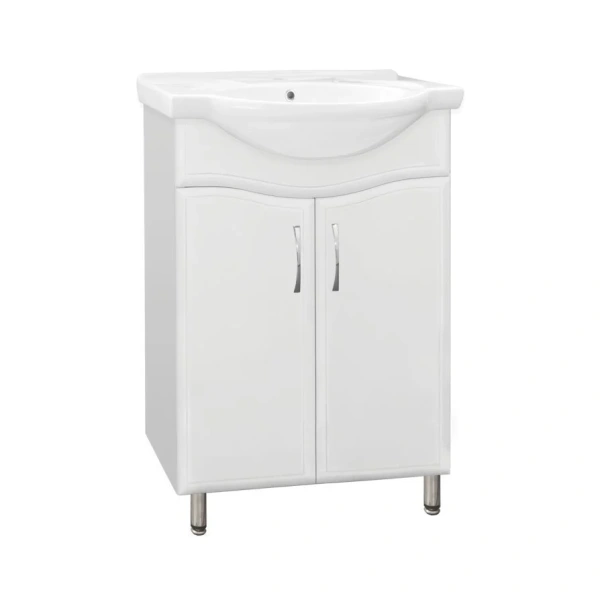 Тумба с раковиной напольная Style Line Эко Волна ЛС-00000100 60 см с дверцами