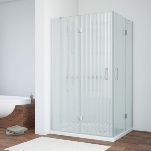 Душевой уголок Vegas-Glass AFA-F 90x80 см профиль хром матовый стекло moru левый - фото 9