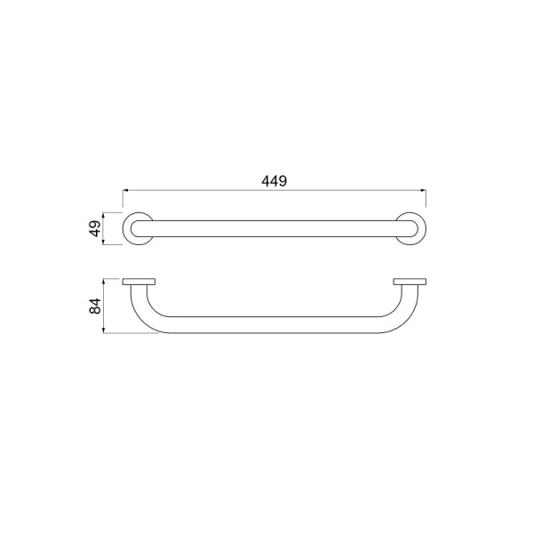 Поручень для ванной Акватек черный матовый, современные, hi-tech - фото 2