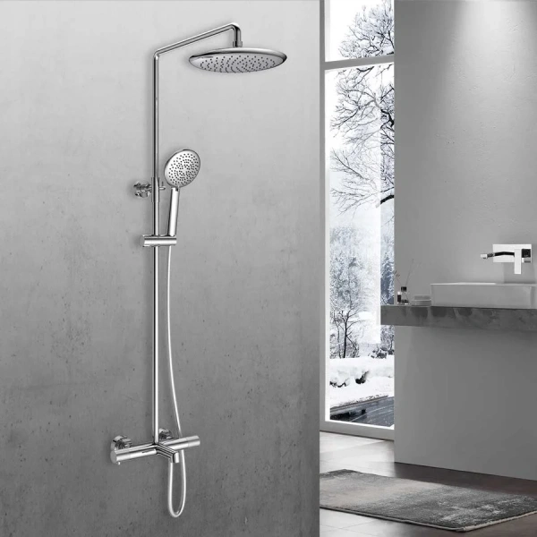 Душевая стойка Vincea Desire термостатическая, хром - фото 3
