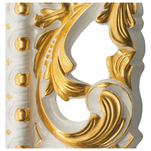 Зеркало прямоугольное с фацетом, цвет белый глянец с золотом, Tessoro Isabella 75, по запросу - фото 2