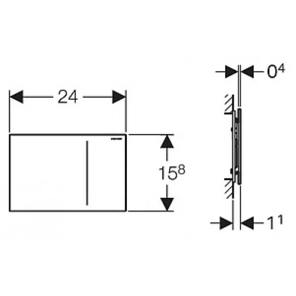 Смывная клавиша для двойного смыва, без панели, Geberit Sigma 70 index_1 - фото 3