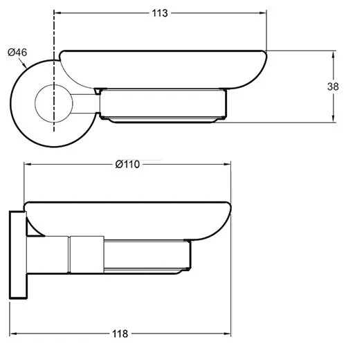 Мыльница для ванной Jacob Delafon EO Classique хром, современные, hi-tech - фото 2