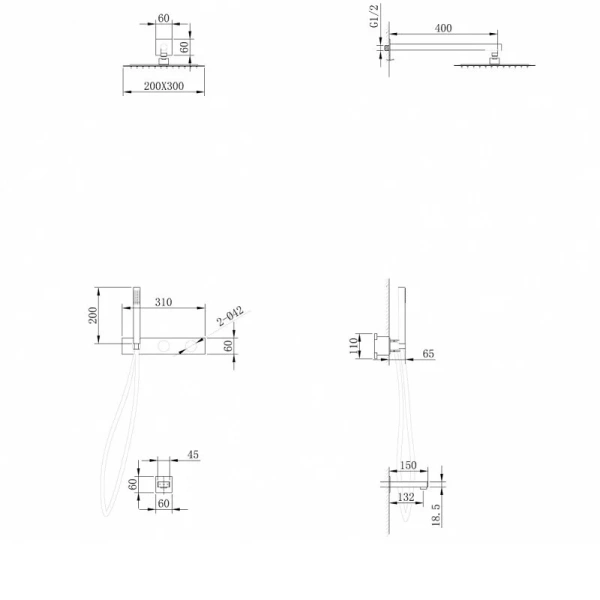 Душевой комплект Abber Rund сатин, комплекты - фото 2