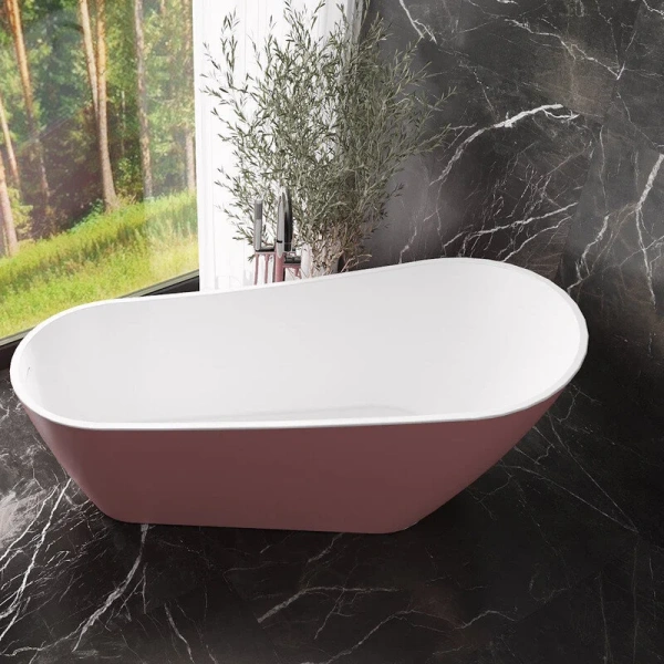 Ванна акриловая Corpa Nera Viotti CN130108, 170 х 74 см, розовый матовый, другие - фото 8