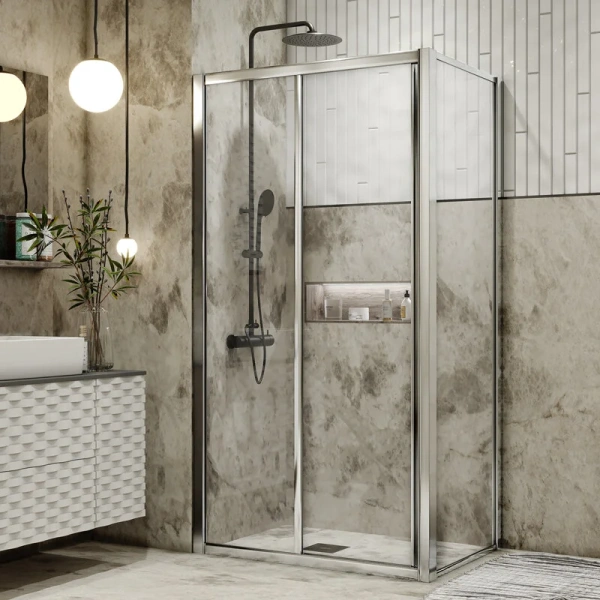 Душевой уголок Grossman Alba 120x80 см стекло прозрачное - фото 4