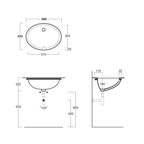 Раковина Simas Top e lavabi d'Arredo 58 см черная - фото 4