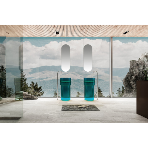 Раковина напольная Abber Kristall AT2701 45 см прозрачная - фото 3